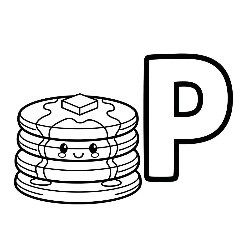 Letter P Kleurplaat 21 Letter P Kleurplaat 13