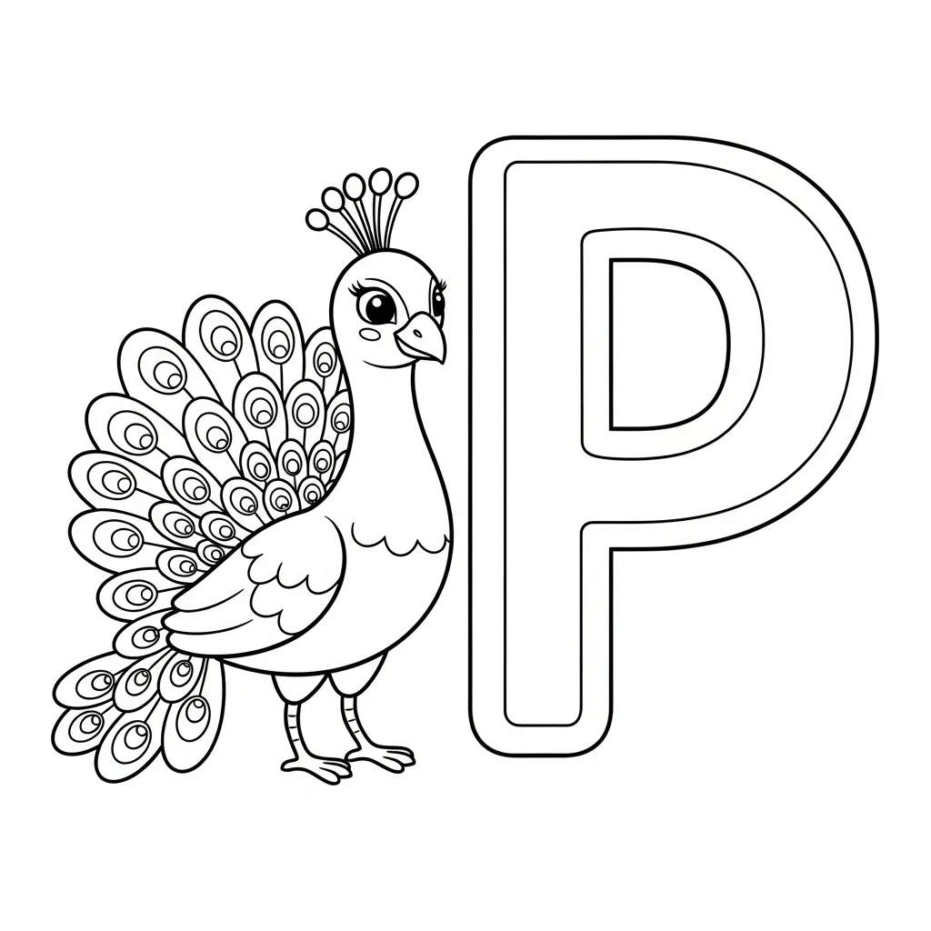 Letter P Kleurplaat 8 Letter P Kleurplaat