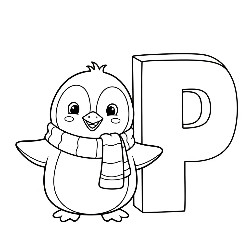 Letter P Kleurplaat 9 Letter P Kleurplaat 1