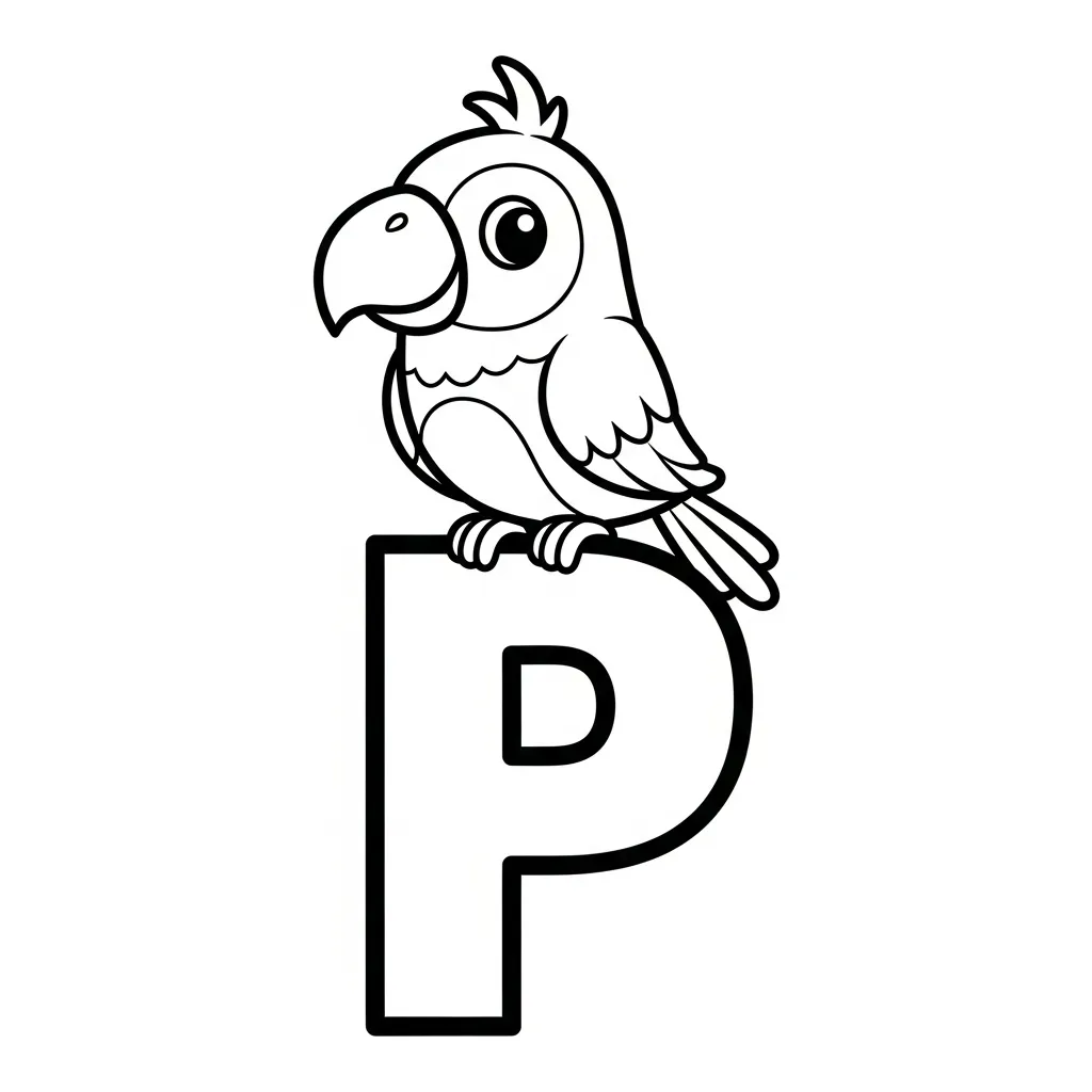 Letter P Kleurplaat 13 Letter P Kleurplaat 5