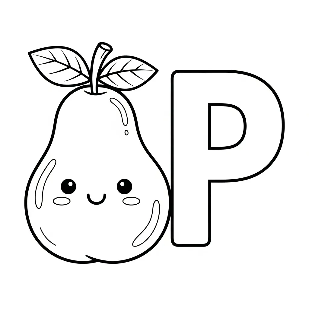 Letter P Kleurplaat 14 Letter P Kleurplaat 6
