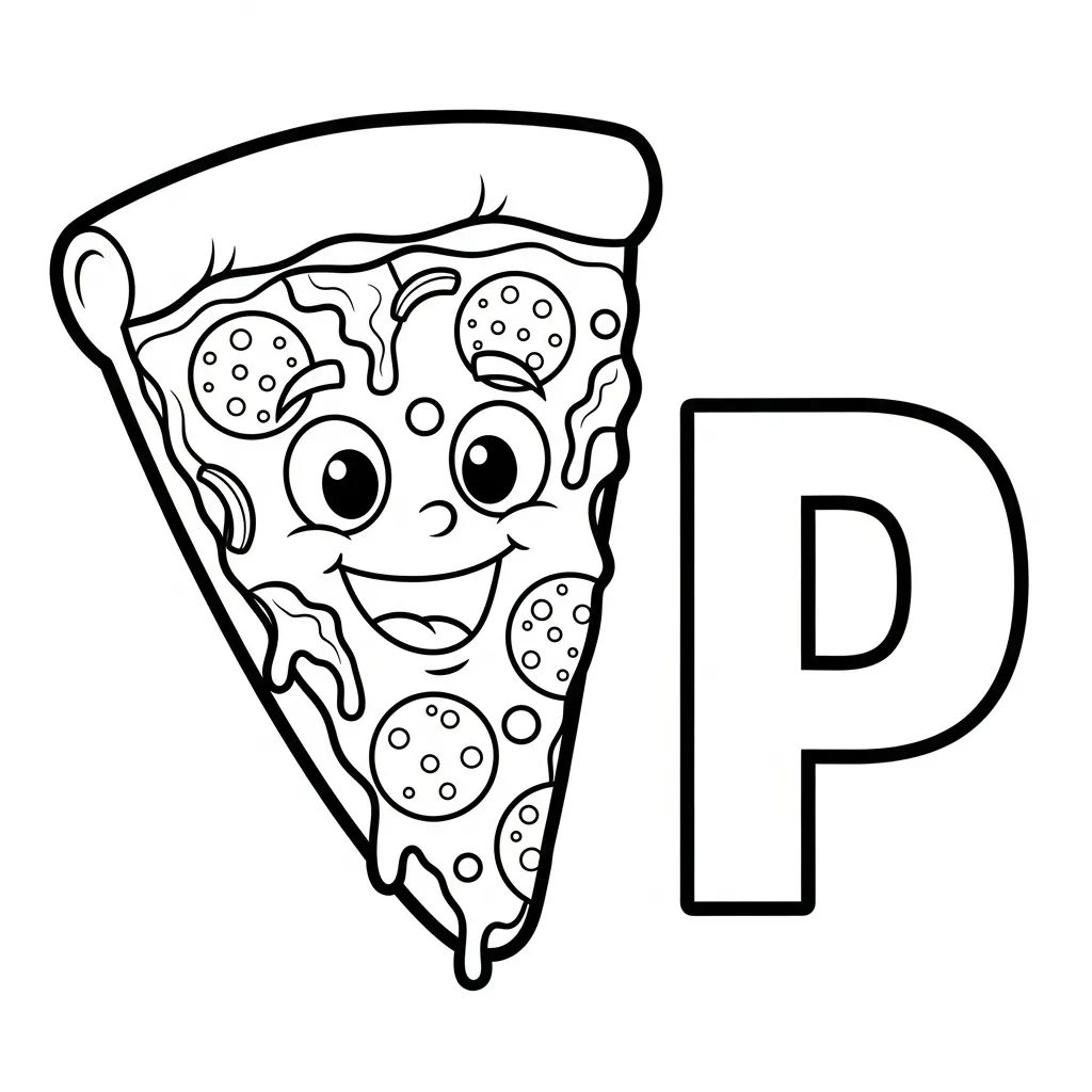 Letter P Kleurplaat 15 Letter P Kleurplaat 7