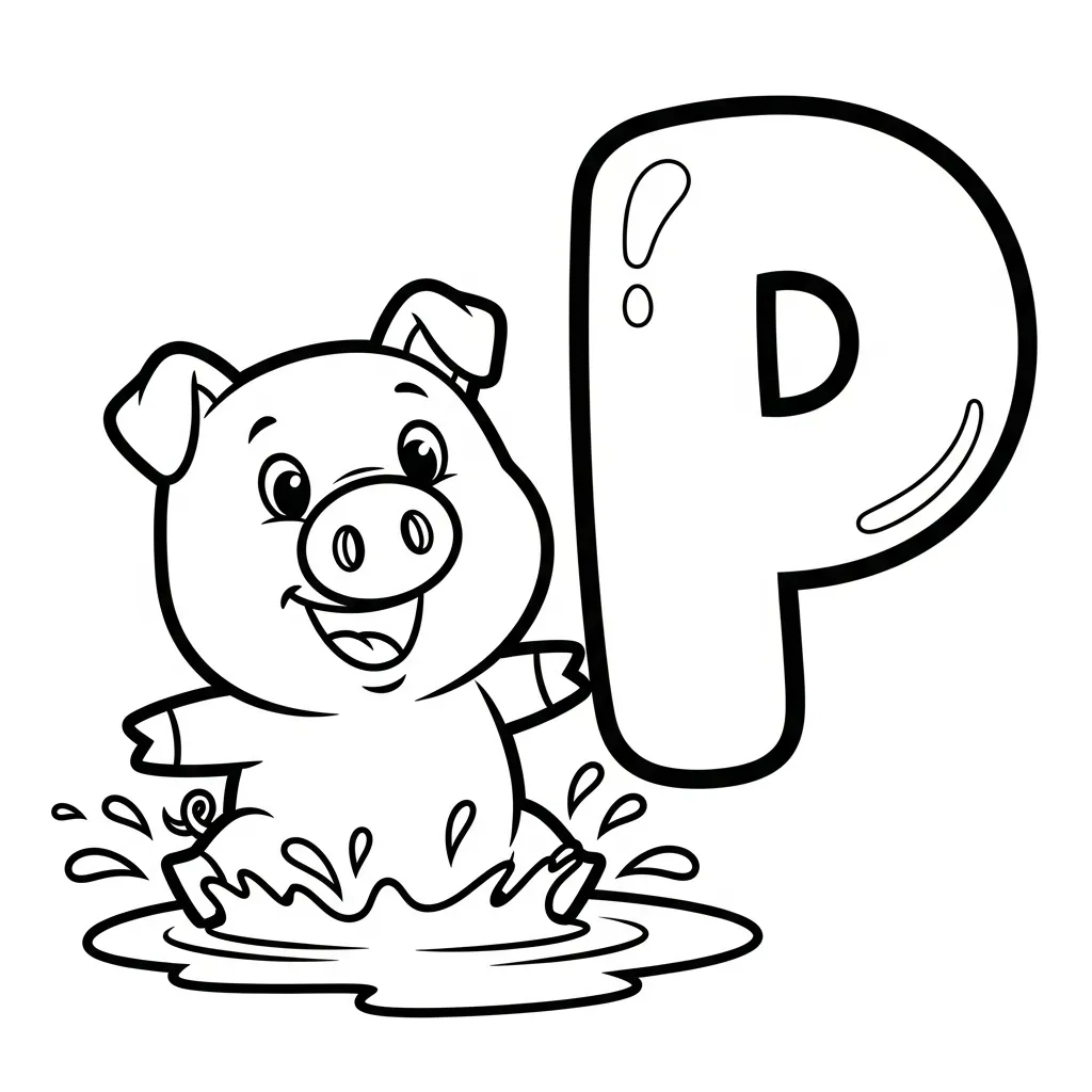 Letter P Kleurplaat 16 Letter P Kleurplaat 8