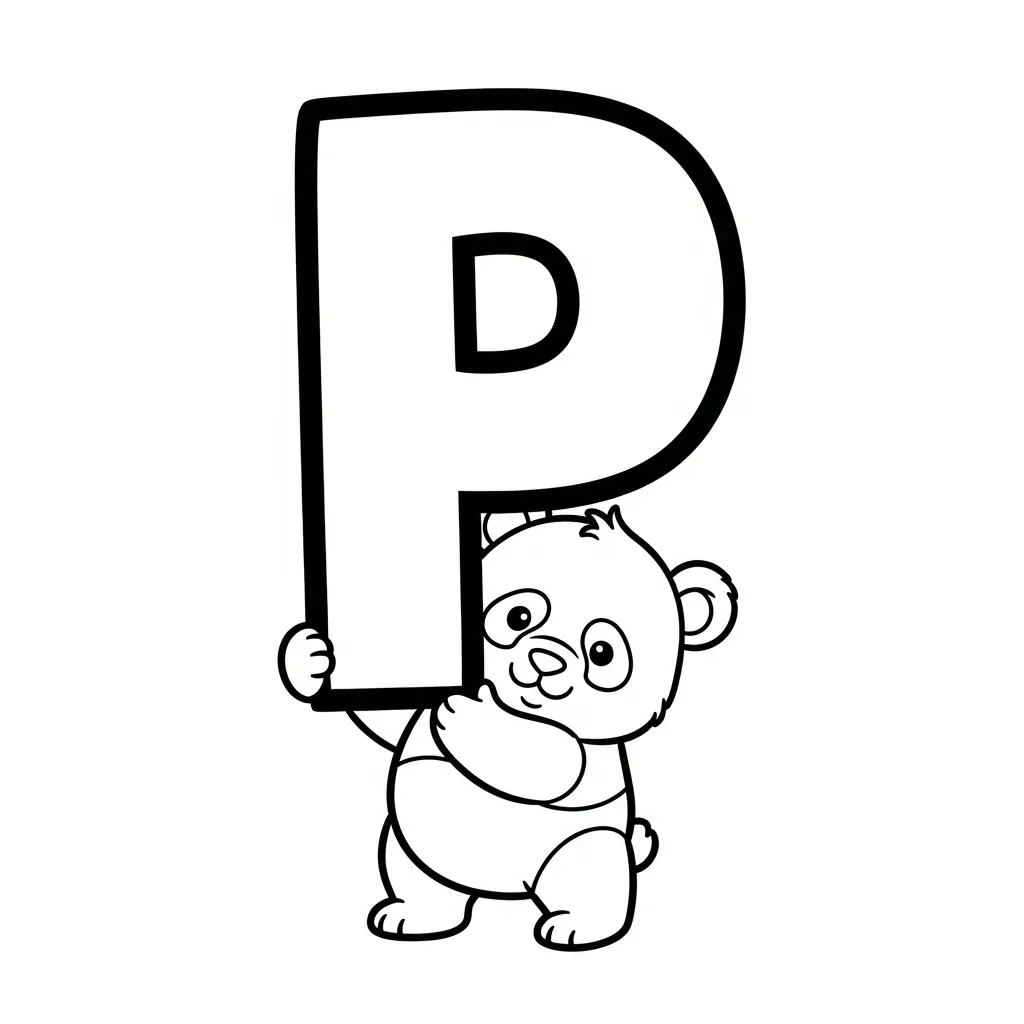 Letter P Kleurplaat 17 Letter P Kleurplaat 9