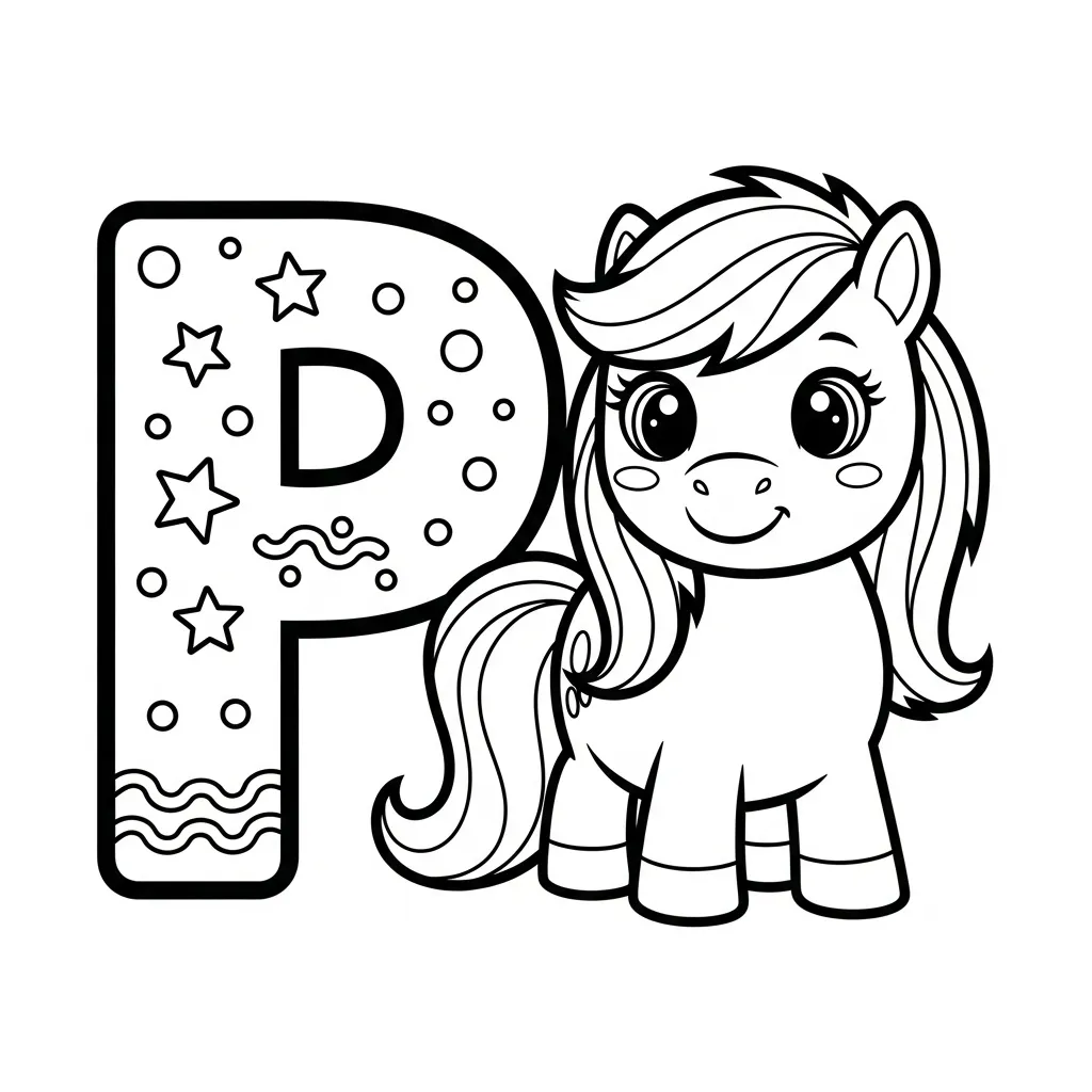 Letter P Kleurplaat 18 Letter P Kleurplaat 10