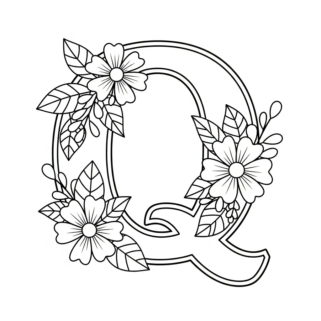 Letter Q Kleurplaat
