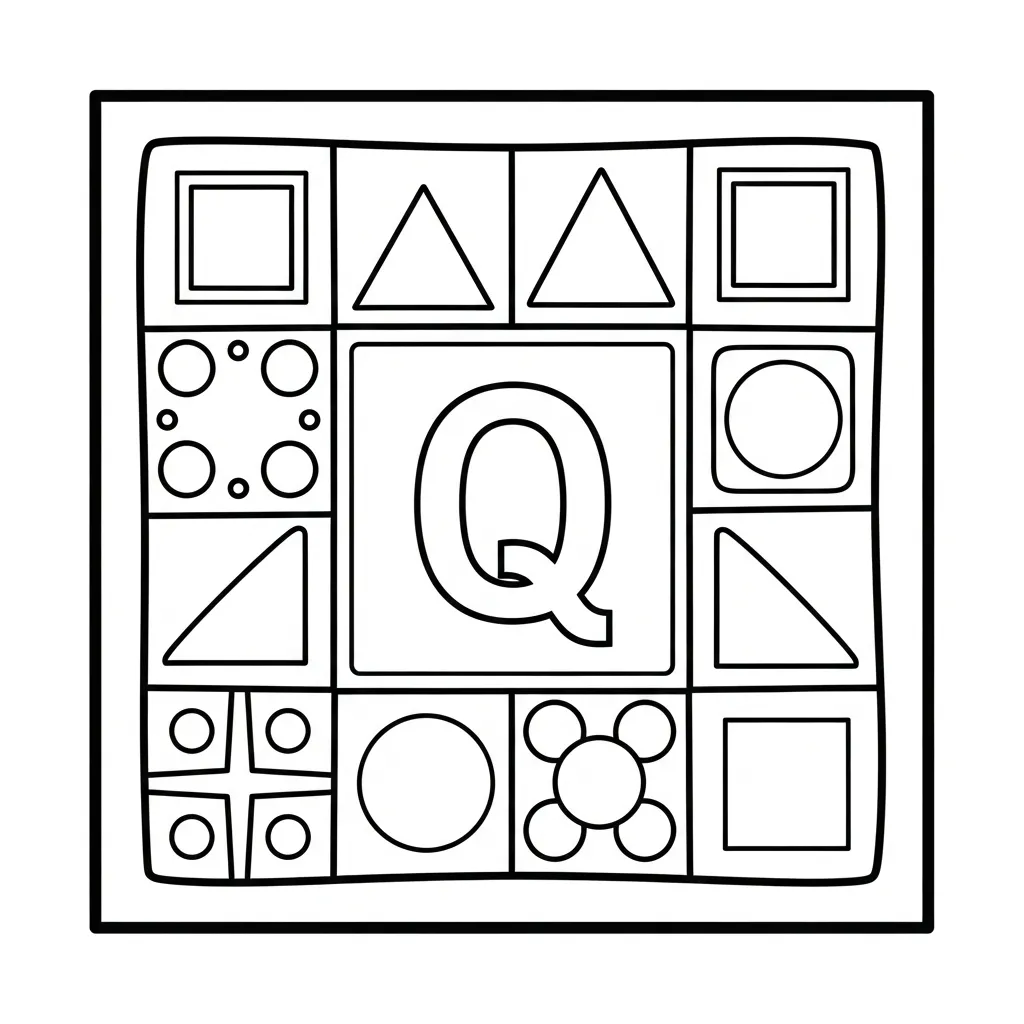 Letter Q Kleurplaat