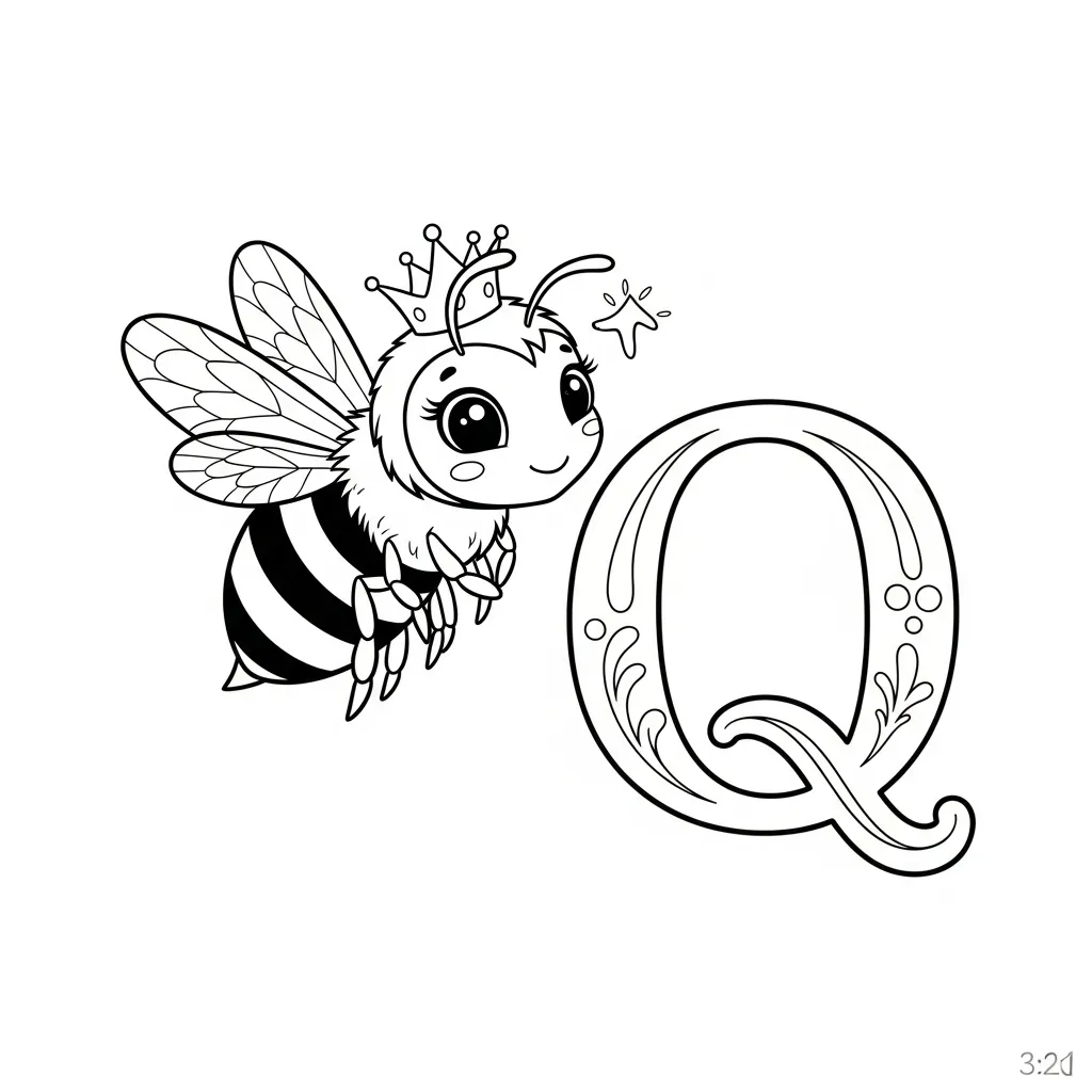 Letter Q Kleurplaat