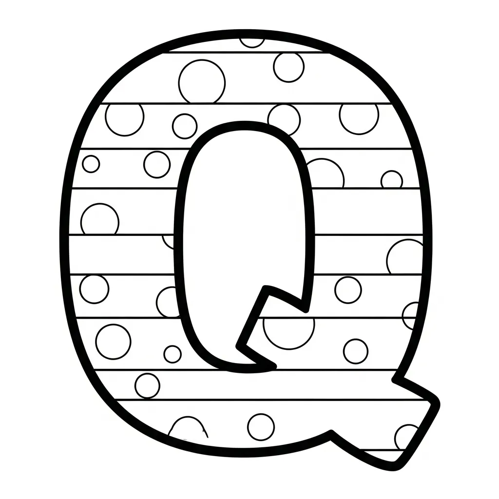 Letter Q Kleurplaat