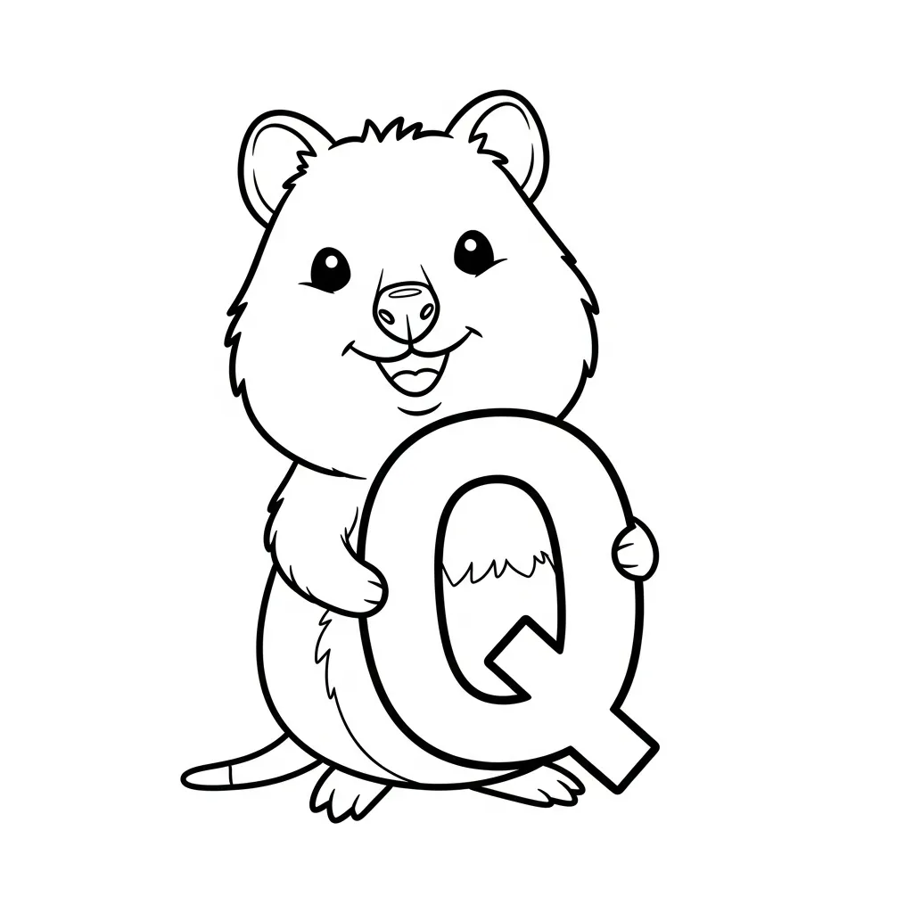 Letter Q Kleurplaat