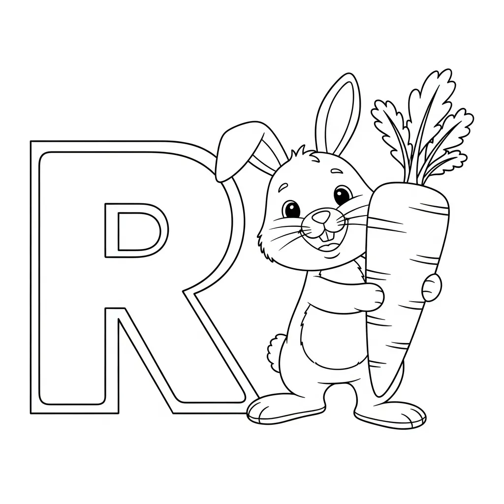 Letter R Kleurplaat 9 Letter R Kleurplaat 1
