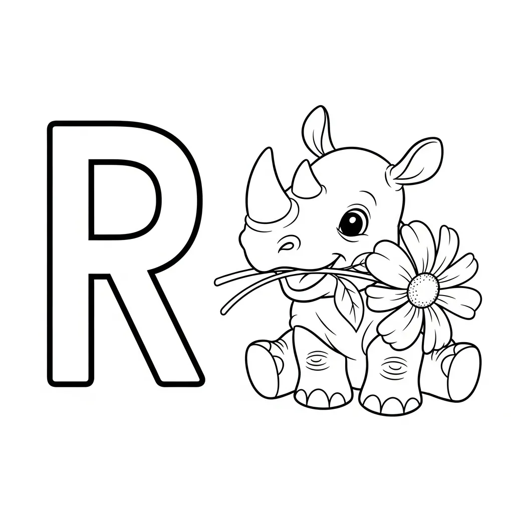 Letter R Kleurplaat 11 Letter R Kleurplaat 3