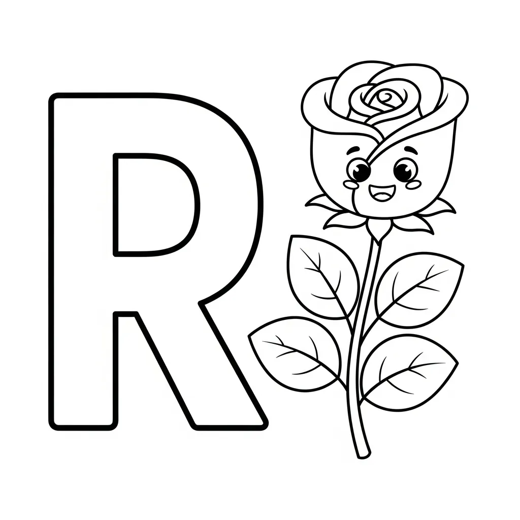 Letter R Kleurplaat 13 Letter R Kleurplaat 5