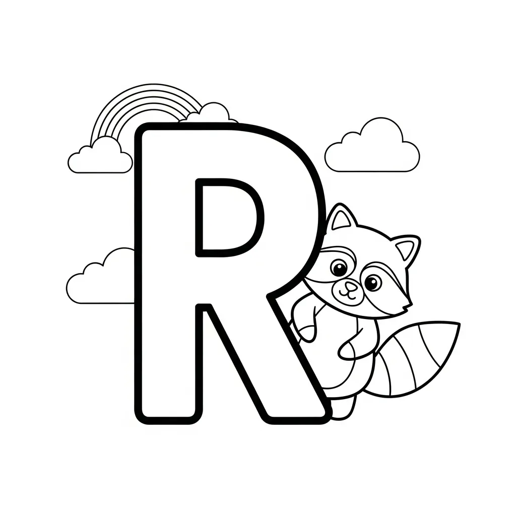 Letter R Kleurplaat 17 Letter R Kleurplaat 9