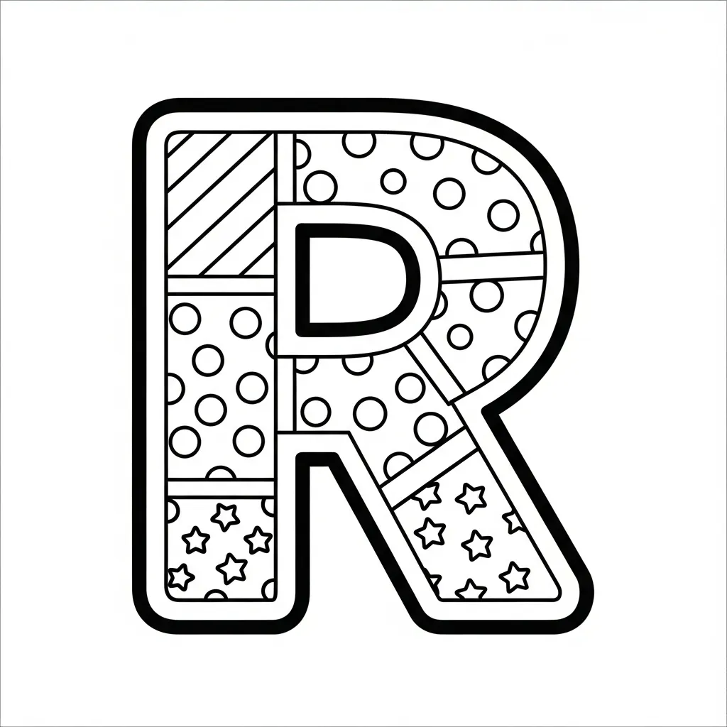 Letter R Kleurplaat 19 Letter R Kleurplaat 11