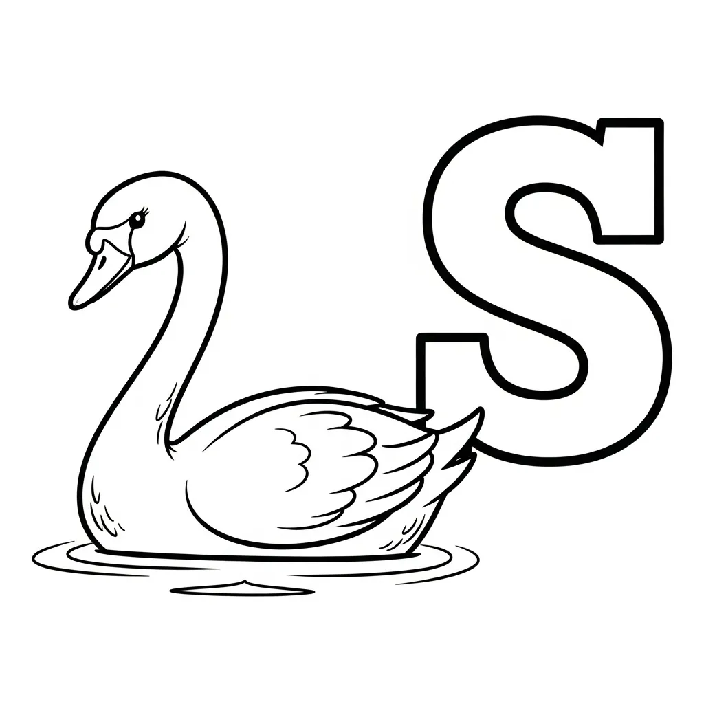 Letter S Kleurplaat 7