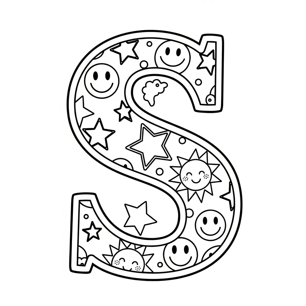 Letter S Kleurplaat 8