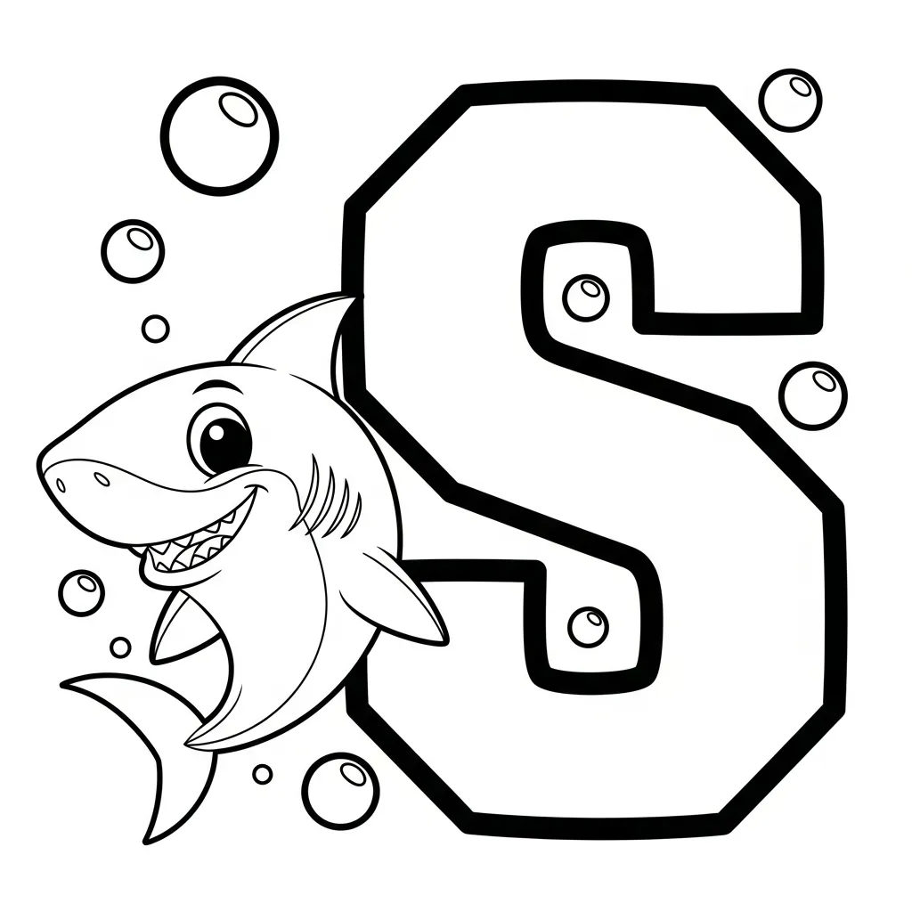 Letter S Kleurplaat 9