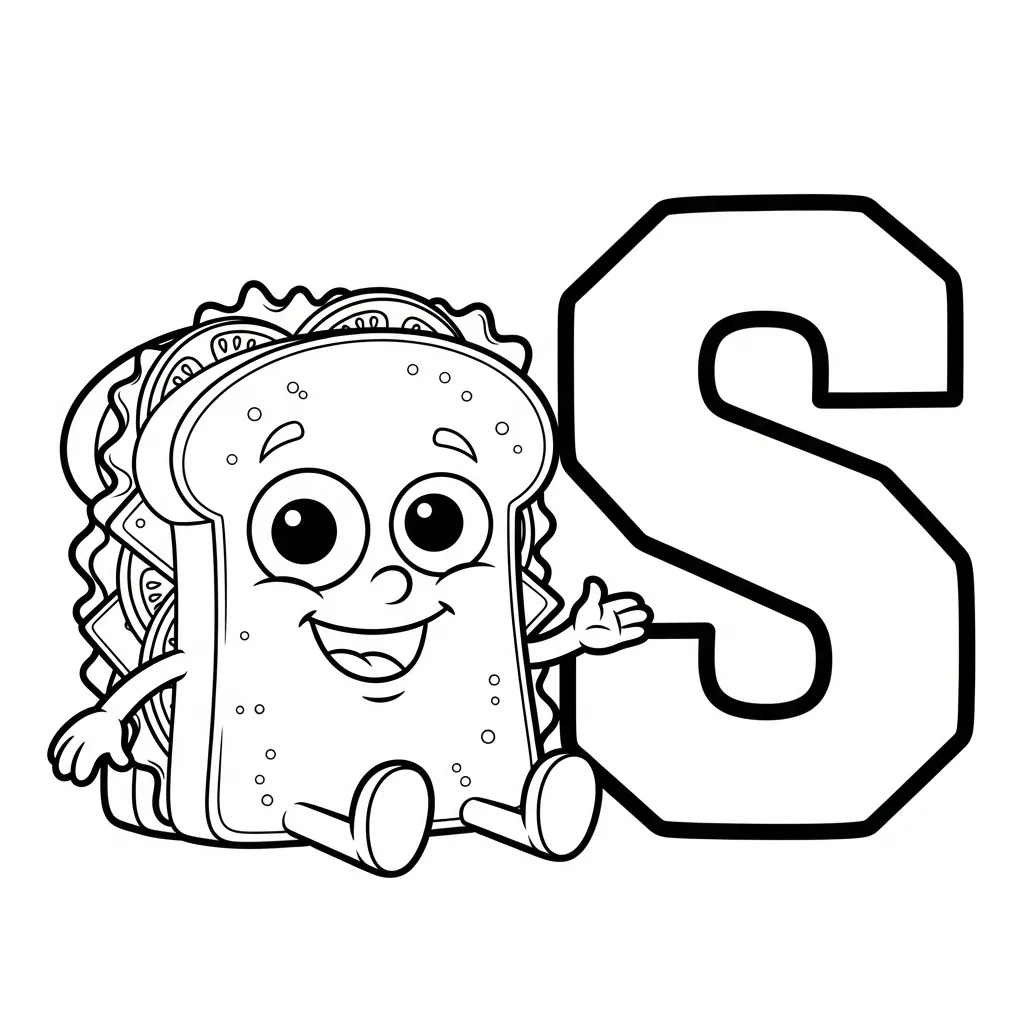 Letter S Kleurplaat 11