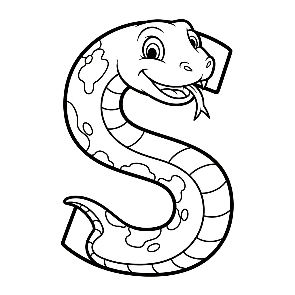 Letter S Kleurplaat 13