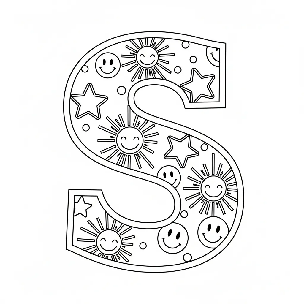 Letter S Kleurplaat 15