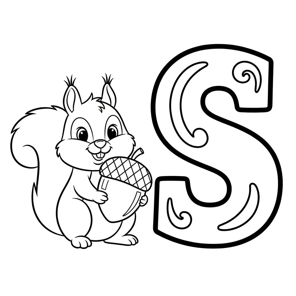 Letter S Kleurplaat 16