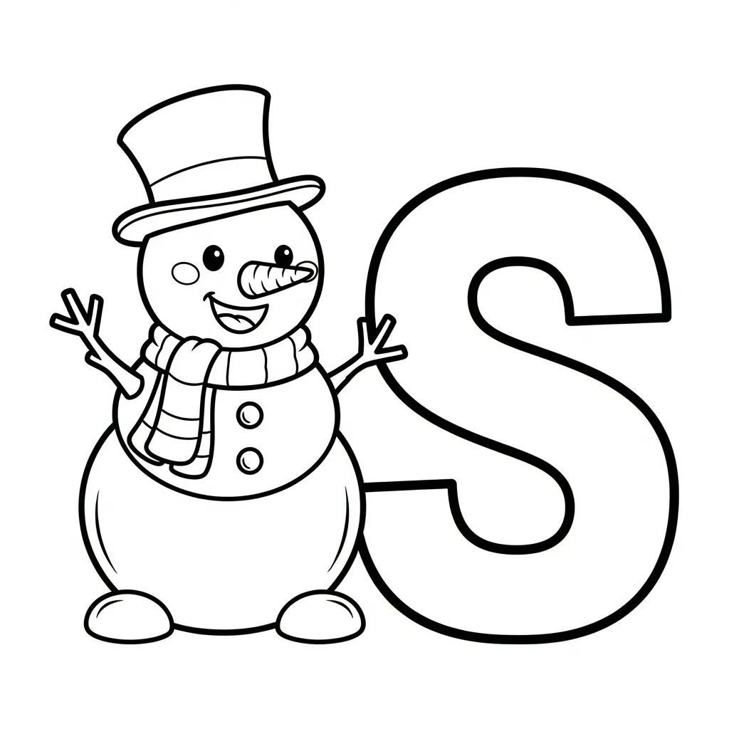 Letter S Kleurplaat 17