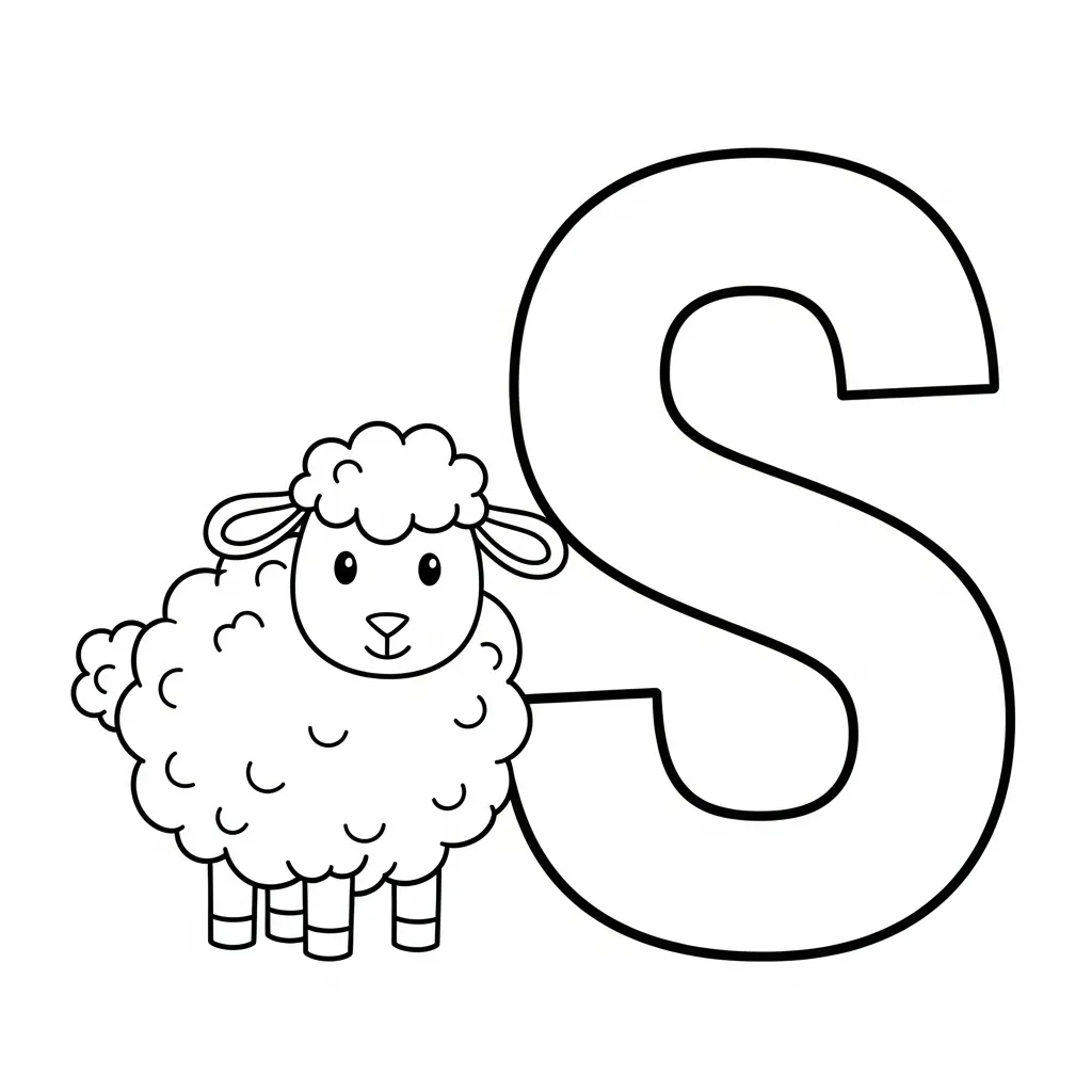 Letter S Kleurplaat 2