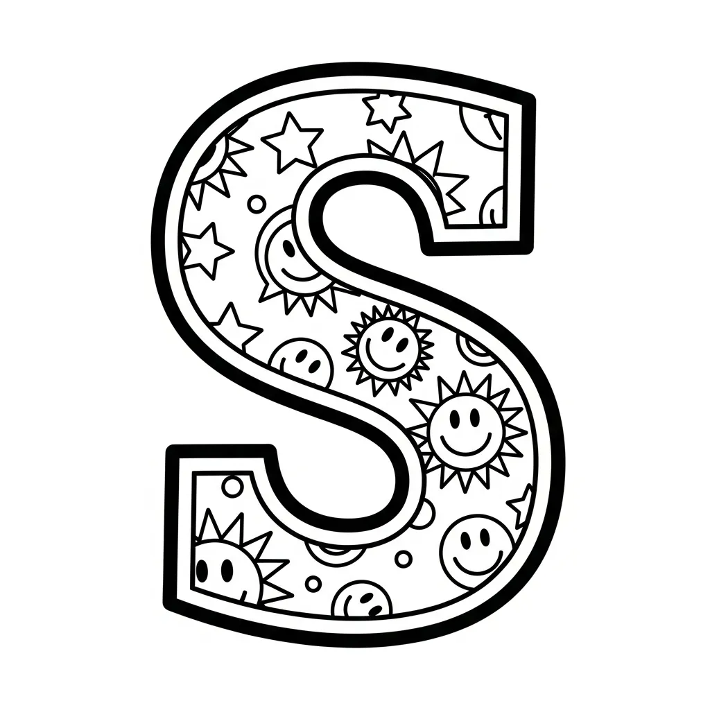 Letter S Kleurplaat 3