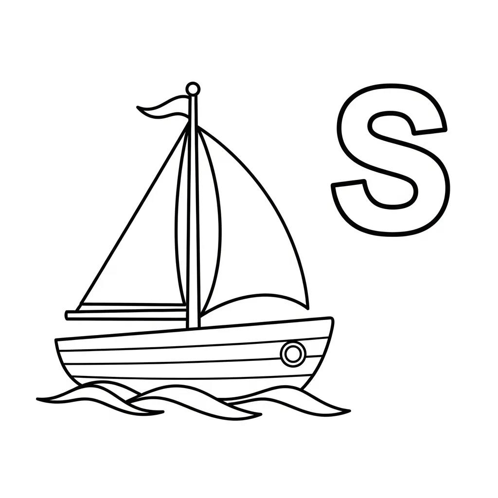 Letter S Kleurplaat 4