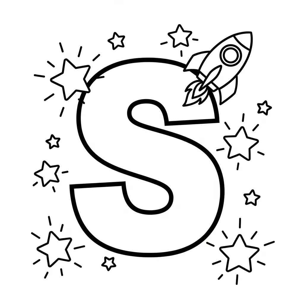 Letter S Kleurplaat 5