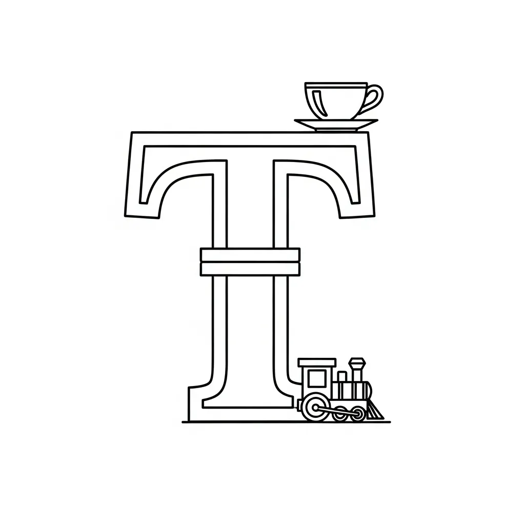 Letter T Kleurplaat 18