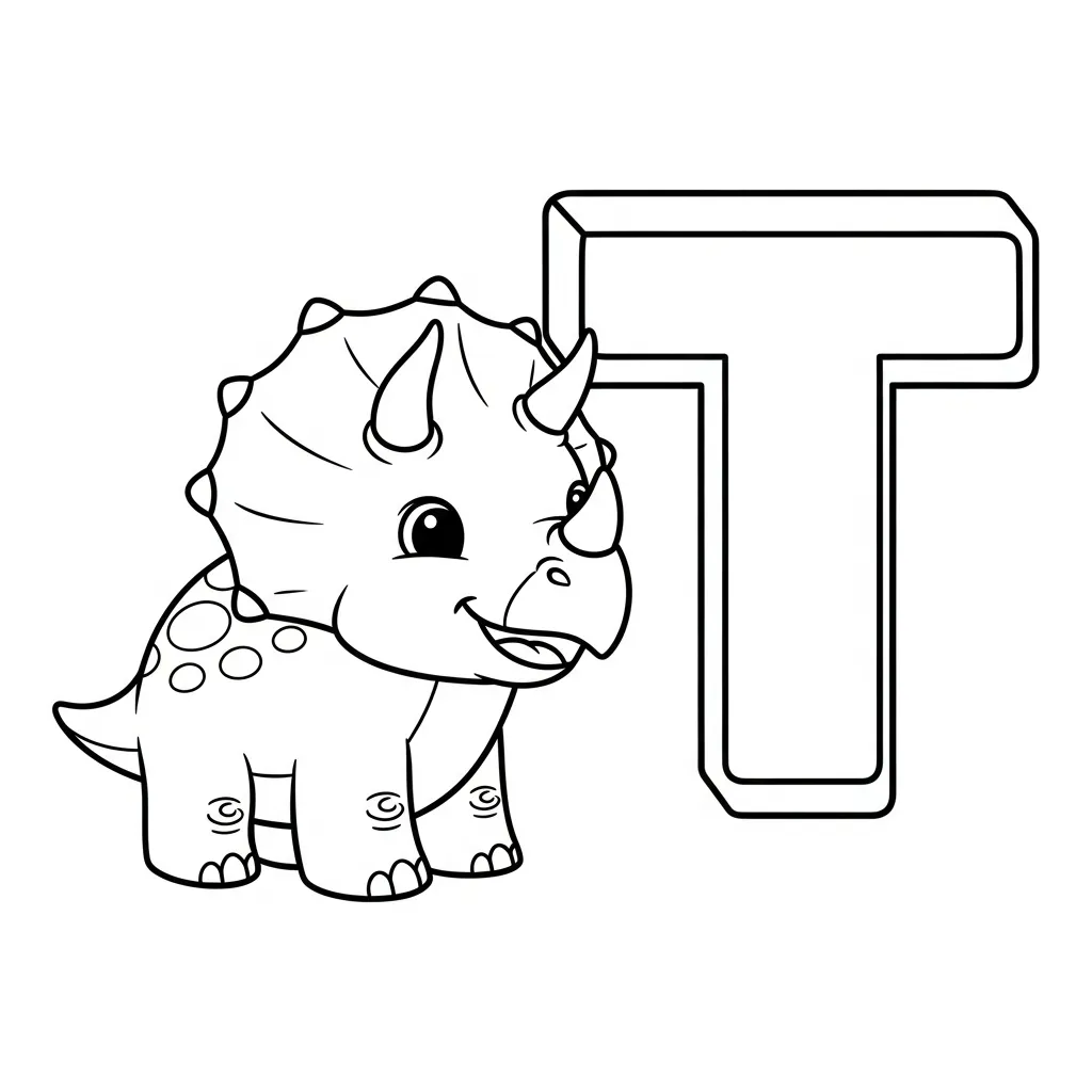 Letter T Kleurplaat 14
