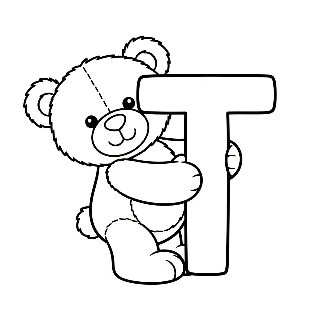 Letter T Kleurplaat 15