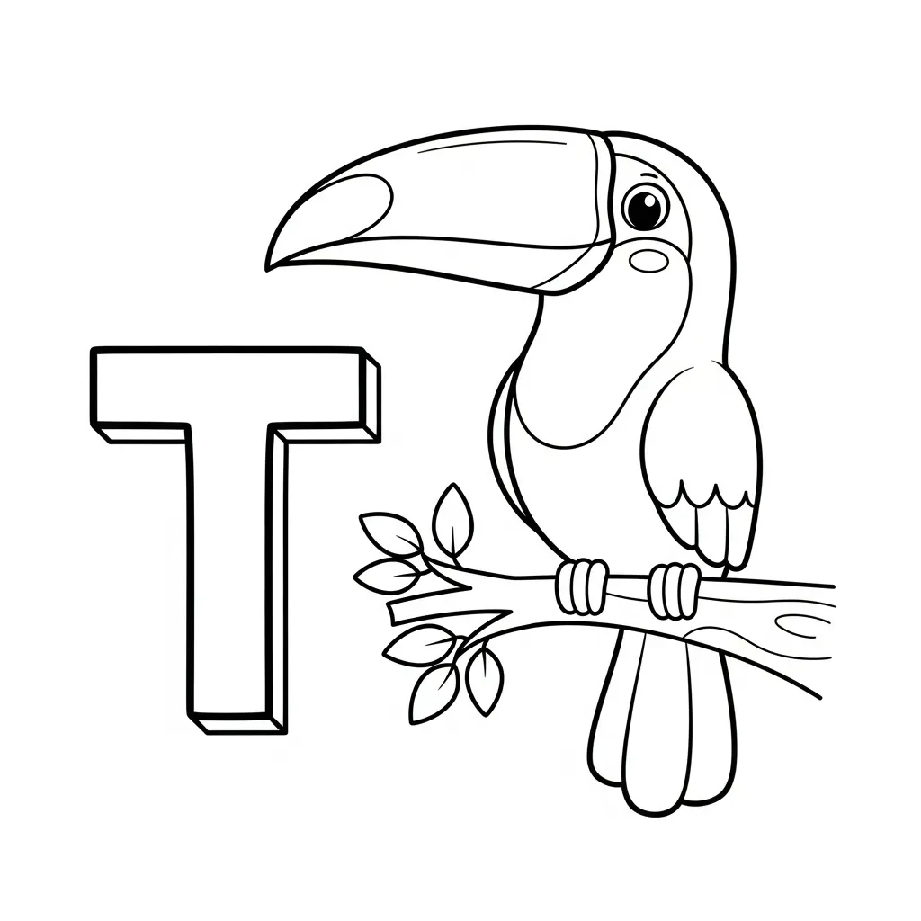 Letter T Kleurplaat 16