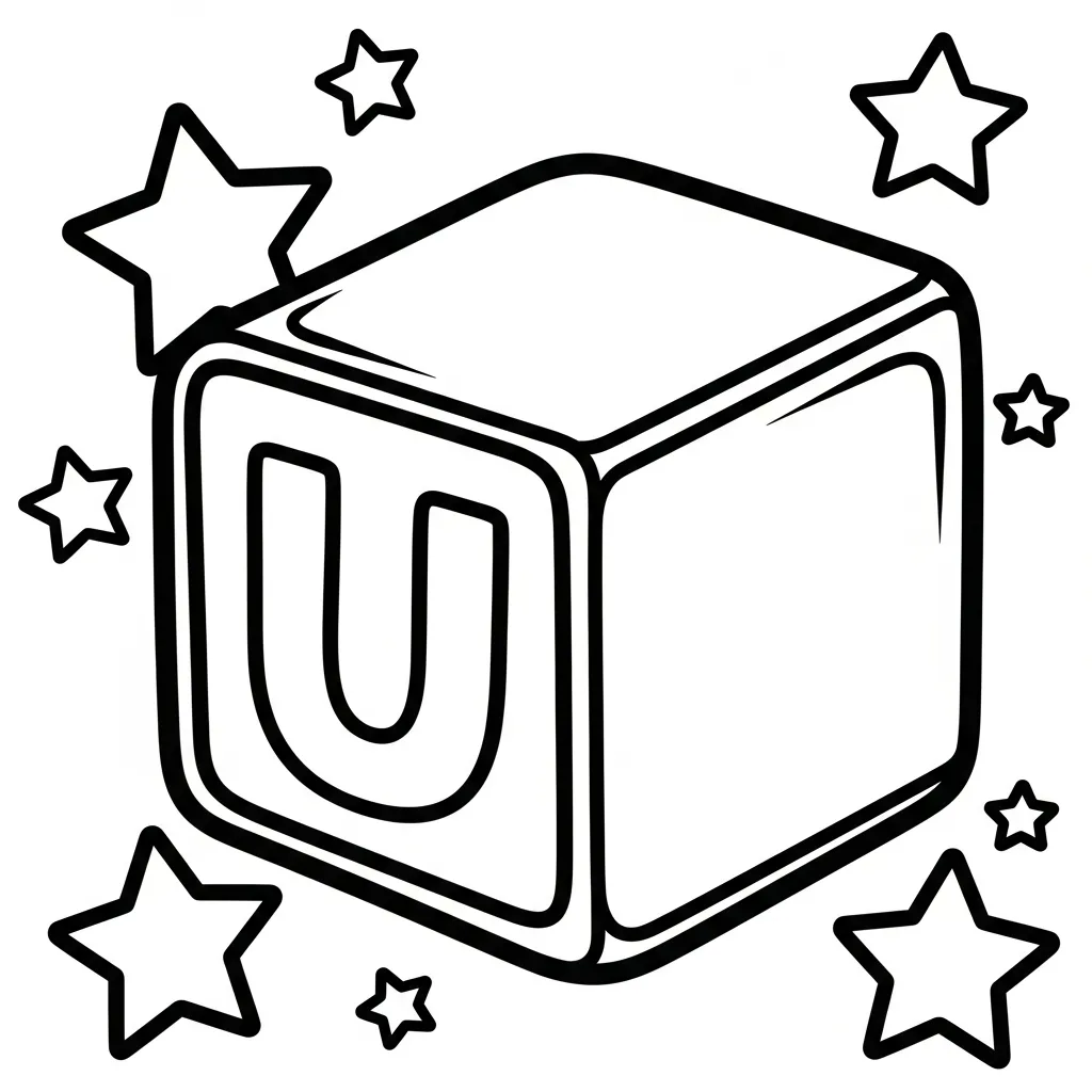 Letter U Kleurplaat