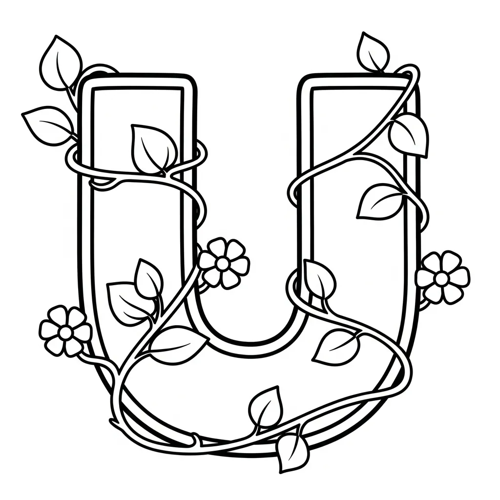 Letter U Kleurplaat