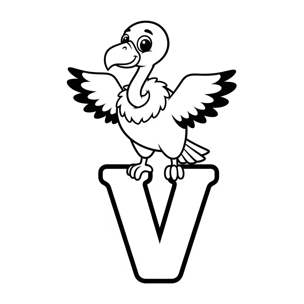 Letter V Kleurplaat 10