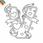 Letter V Kleurplaat thumbnail
