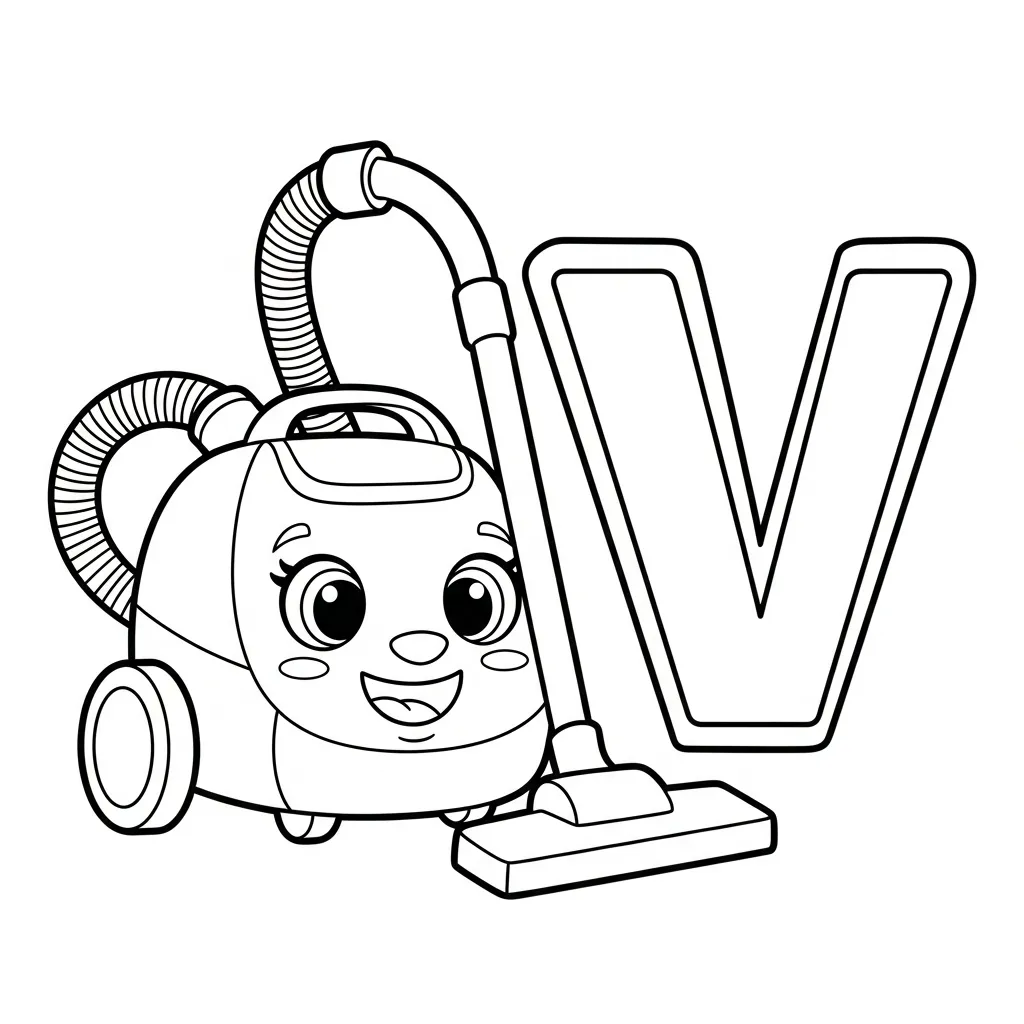 Letter V Kleurplaat 5