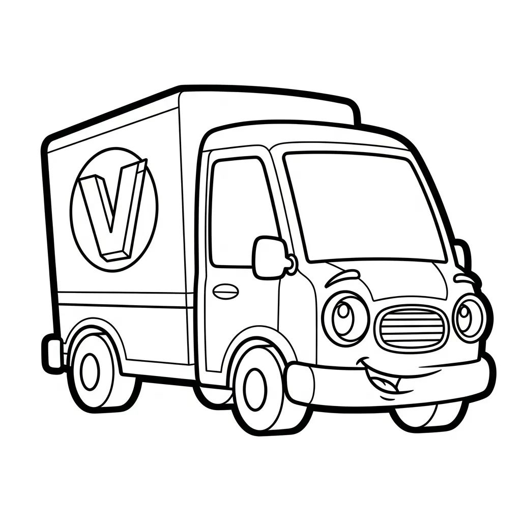 Letter V Kleurplaat 6
