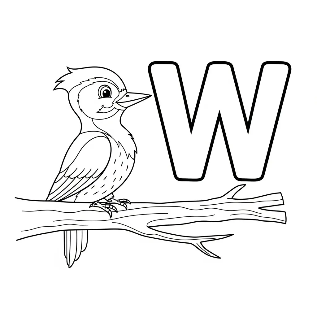 Letter W Kleurplaat 10