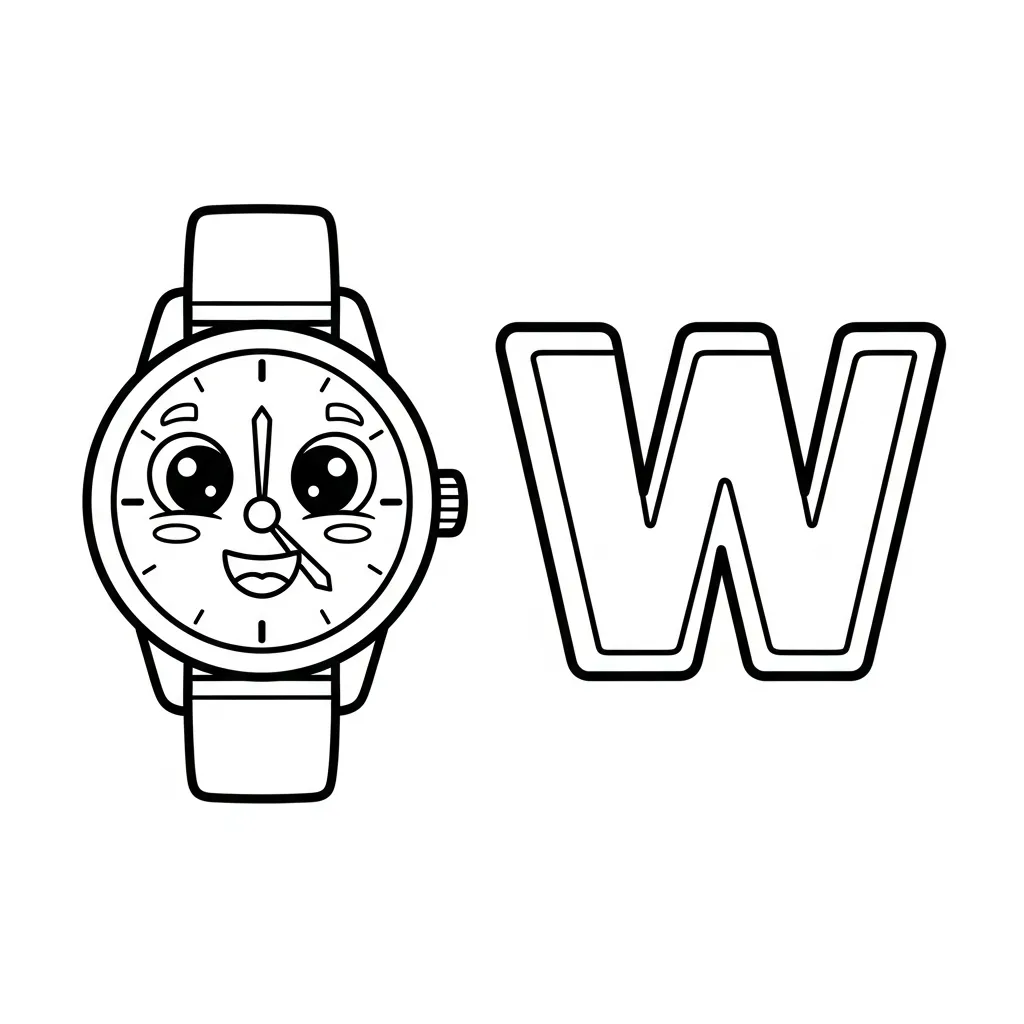 Letter W Kleurplaat 11