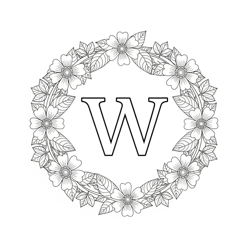 Letter W Kleurplaat 14