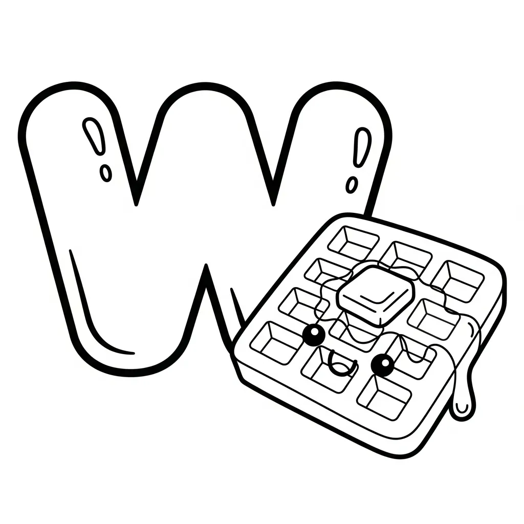 Letter W Kleurplaat 3