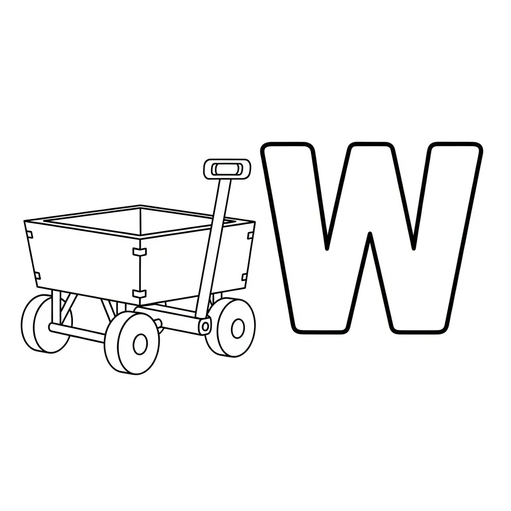 Letter W Kleurplaat 8
