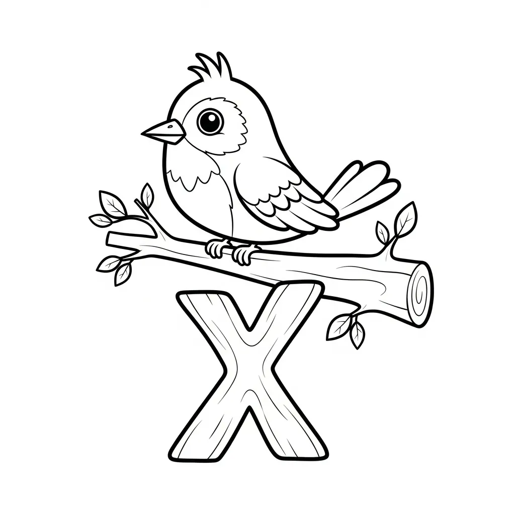 Letter X Kleurplaat 15