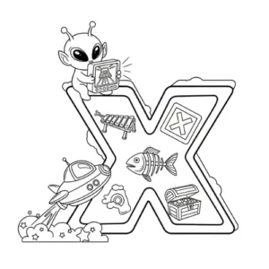 Letter X Kleurplaat 7 Letter X Kleurplaat thumbnail
