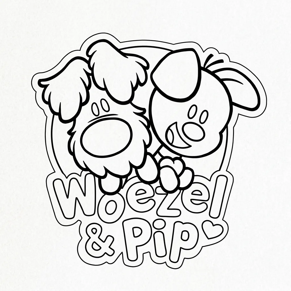 Woezel en Pip Kleurplaat 2