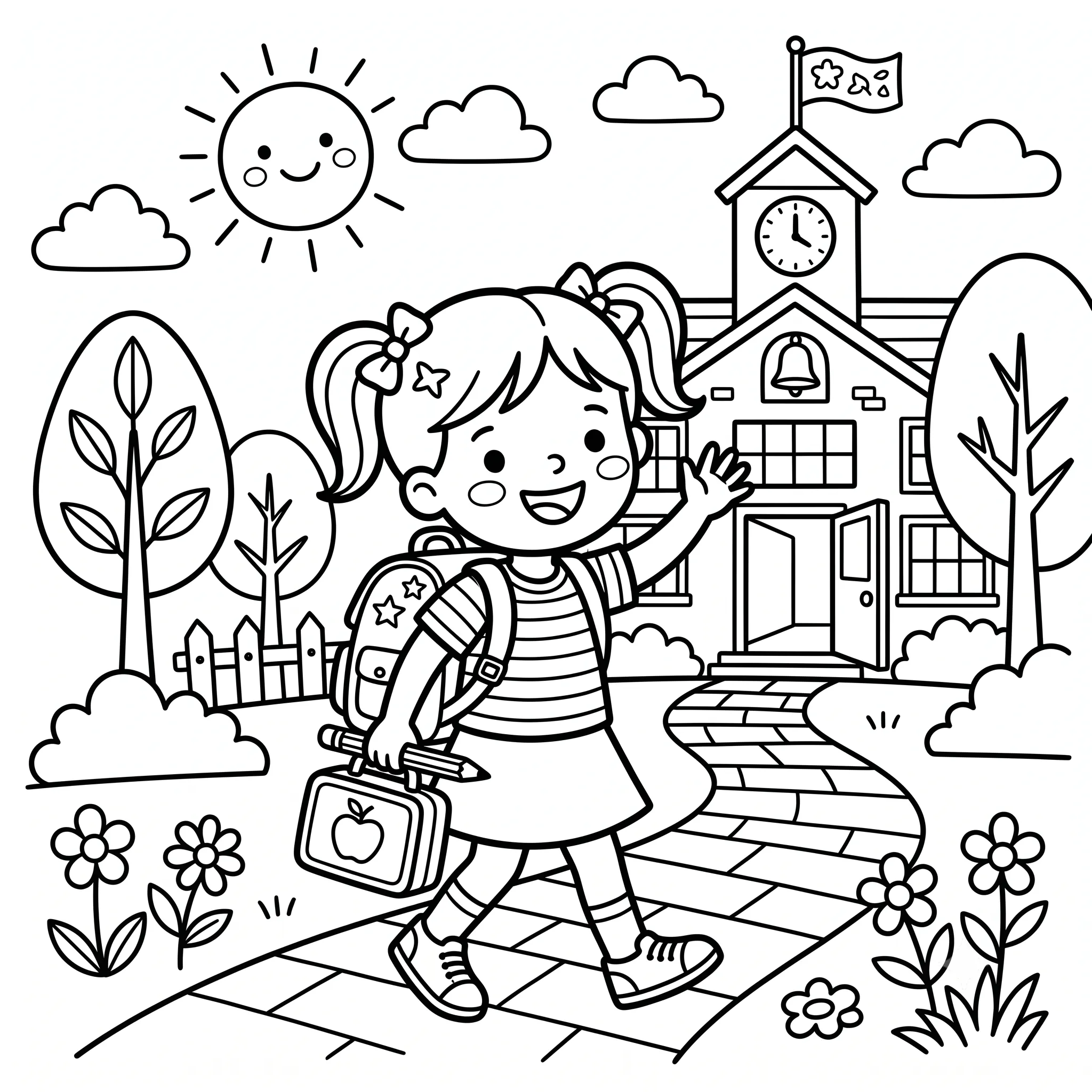 Kleurplaat Eerste Schooldag 10 Kleurplaat Eerste Schooldag 2